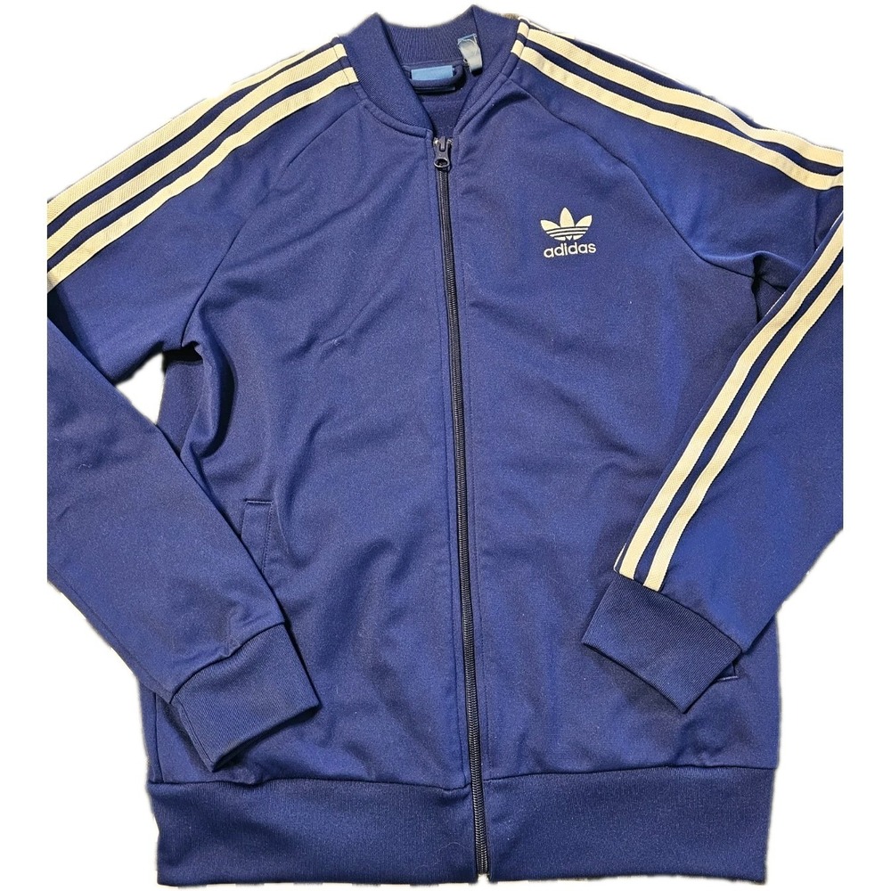 Adidas SST Jogging Track Jacket Full Zip Youth  Blue